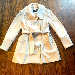 Nine West Wool Cream Coat - Size 10